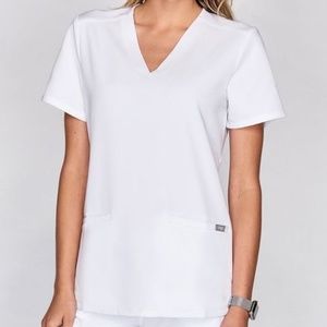 NWT Womens Figs White Scrub Top Medium
